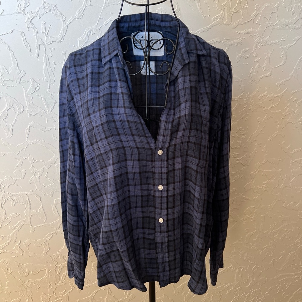 Frank & Eileen “Eileen” Navy Plaid Button Down Shirt